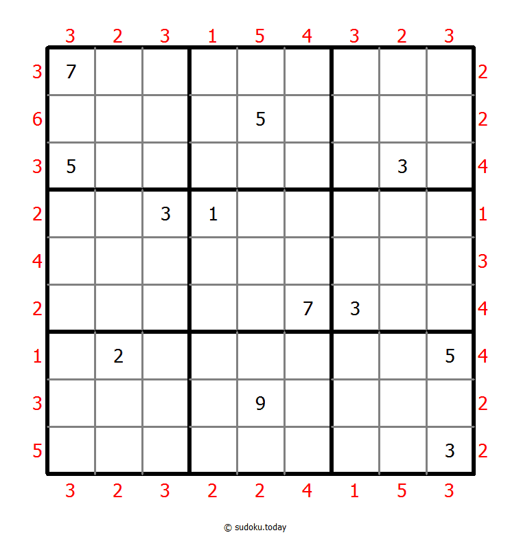 摩天大楼数独 #46949