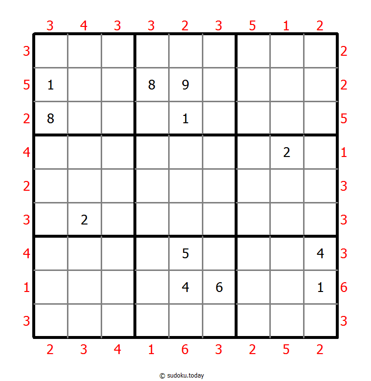 摩天大楼数独 #46954