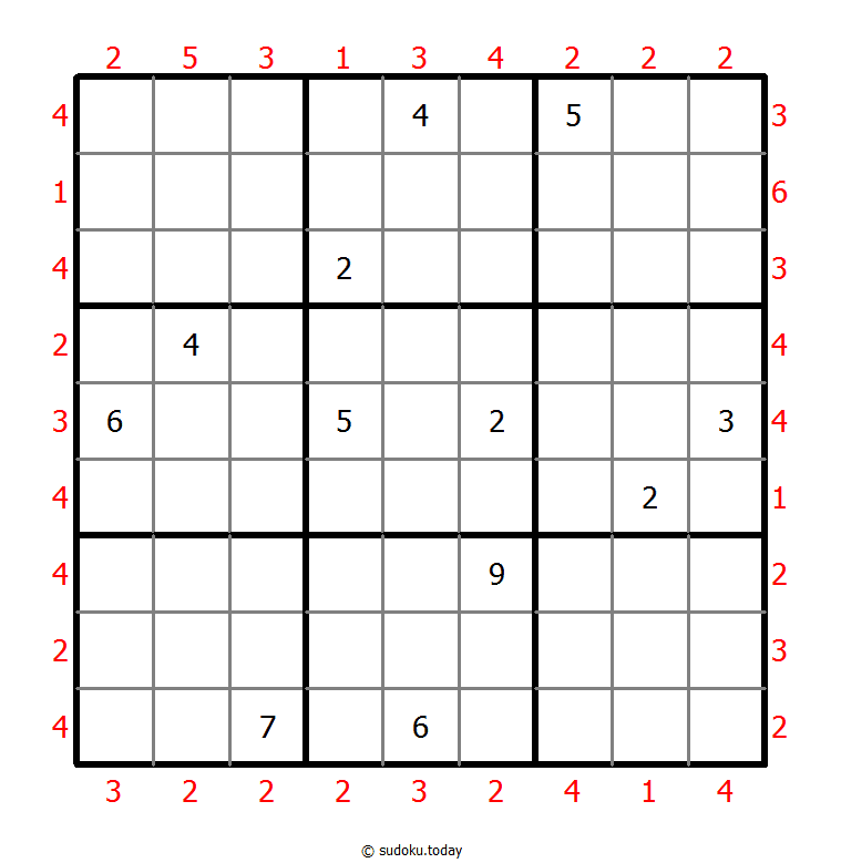 摩天大楼数独 #46958