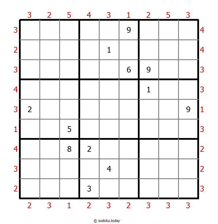 摩天大楼数独 #46962