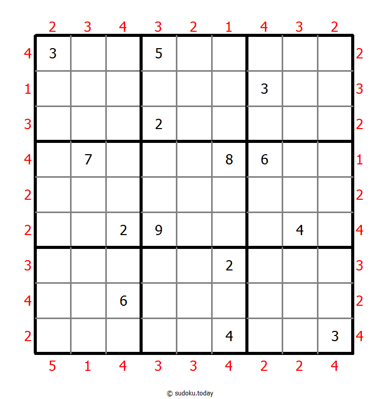 摩天大楼数独 #46975