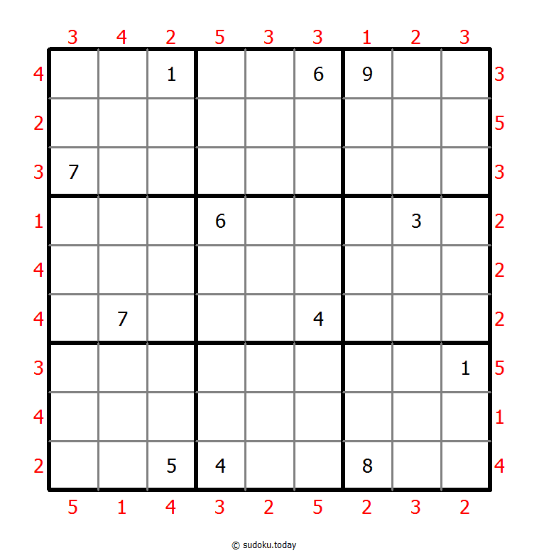 摩天大楼数独 #46980