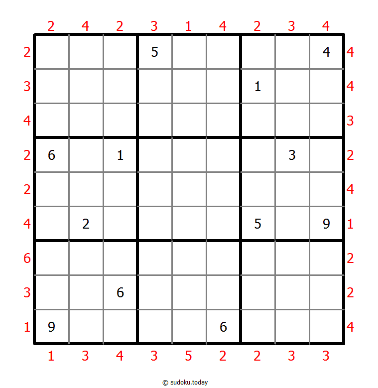摩天大楼数独 #47011