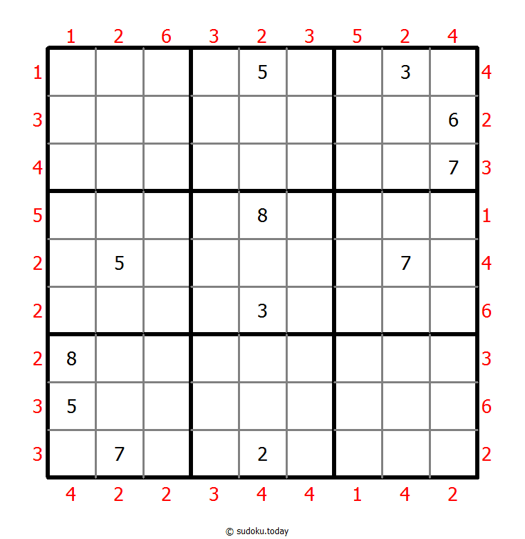 摩天大楼数独 #47057