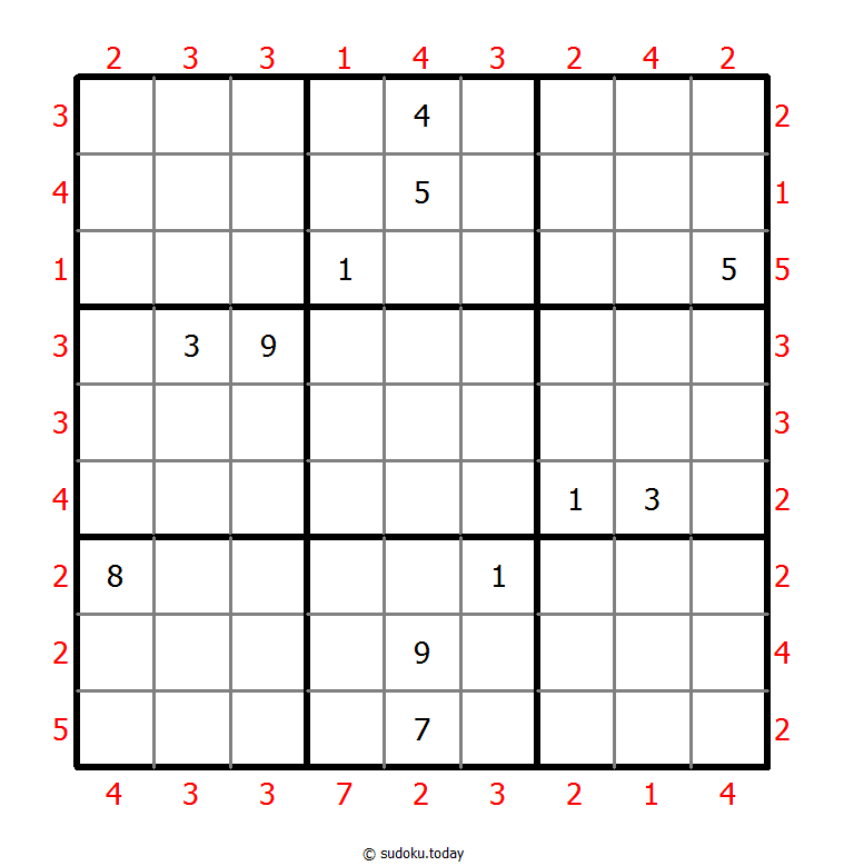 摩天大楼数独 #47072