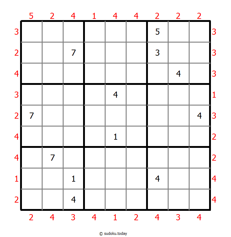 摩天大楼数独 #47073
