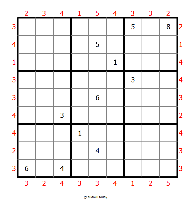 摩天大楼数独 #47165