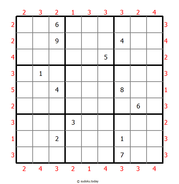 摩天大楼数独 #47211