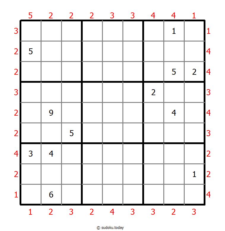 摩天大楼数独 #47221
