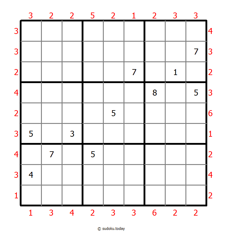 摩天大楼数独 #47269