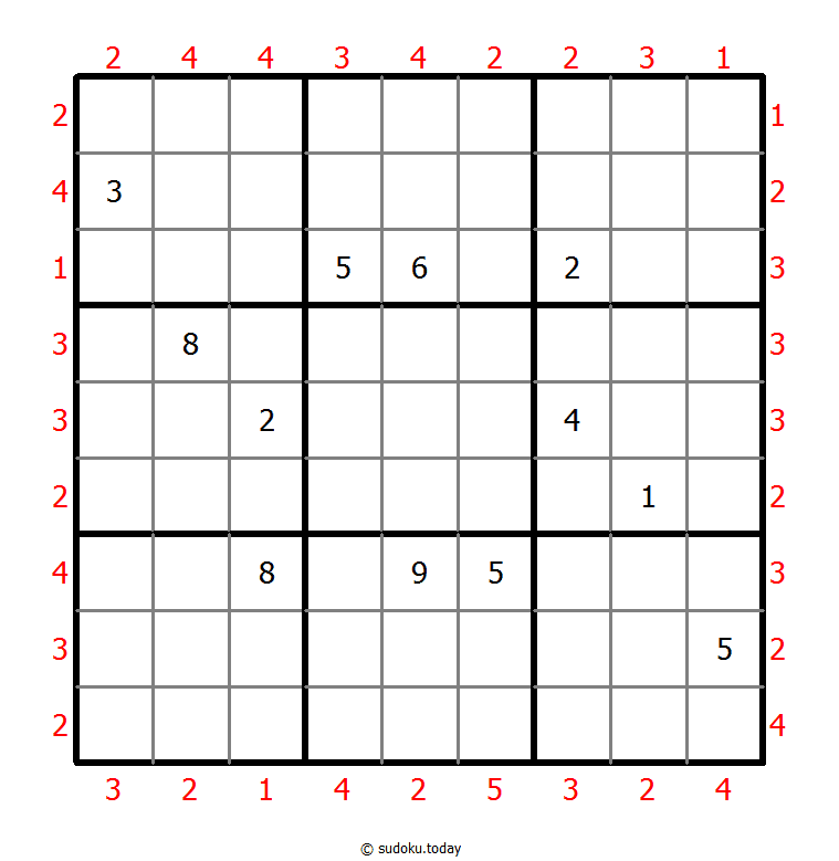 摩天大楼数独 #47279