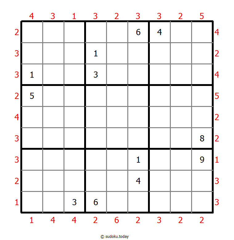 摩天大楼数独 #47283