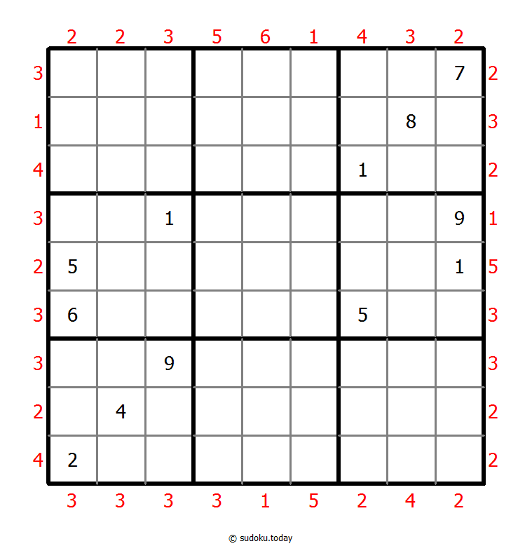 摩天大楼数独 #47314