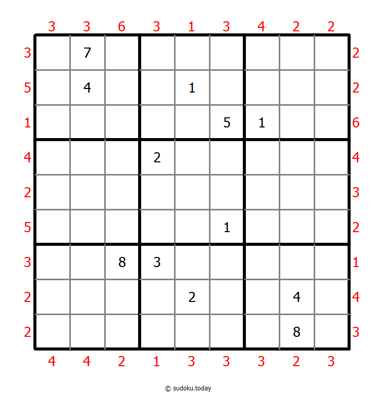 摩天大楼数独 #47316