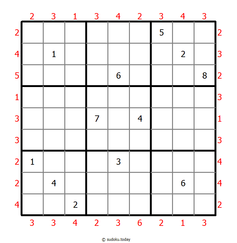 摩天大楼数独 #47365