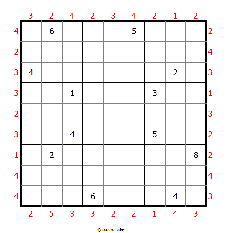 摩天大楼数独 #47414