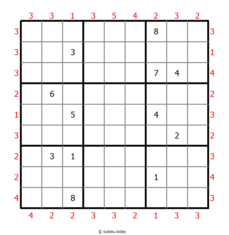 摩天大楼数独 #47424