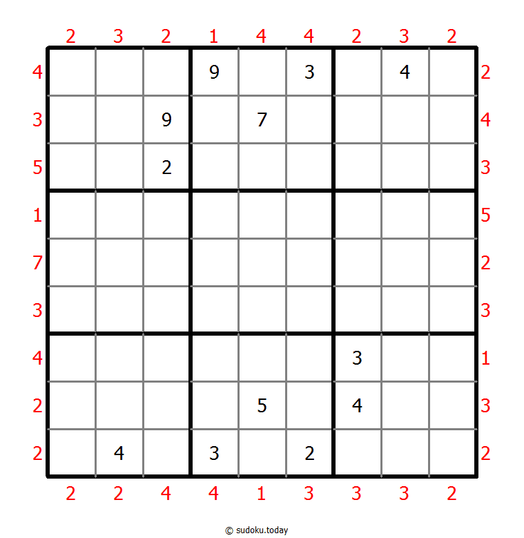 摩天大楼数独 #47431