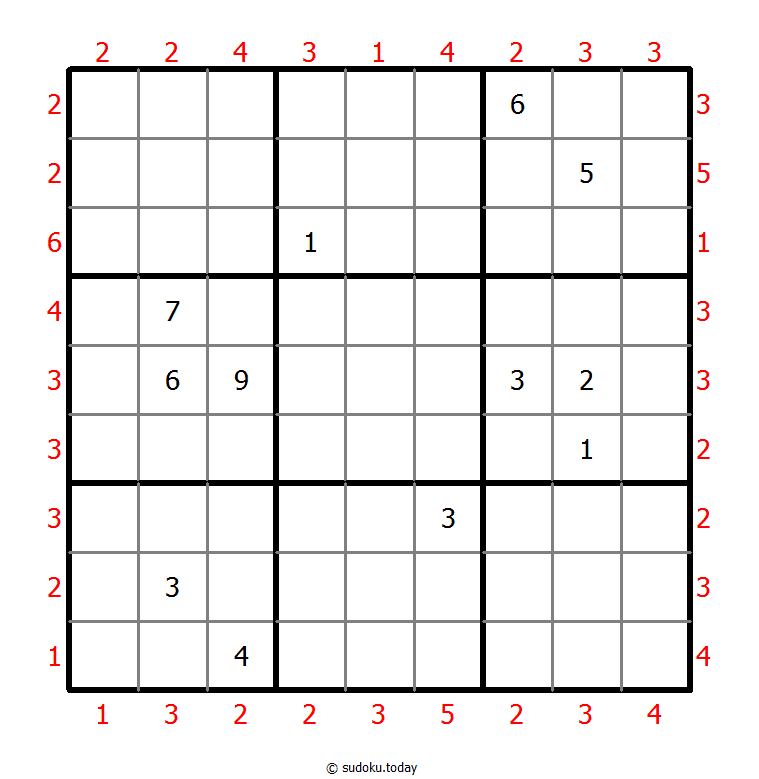 摩天大楼数独 #47466