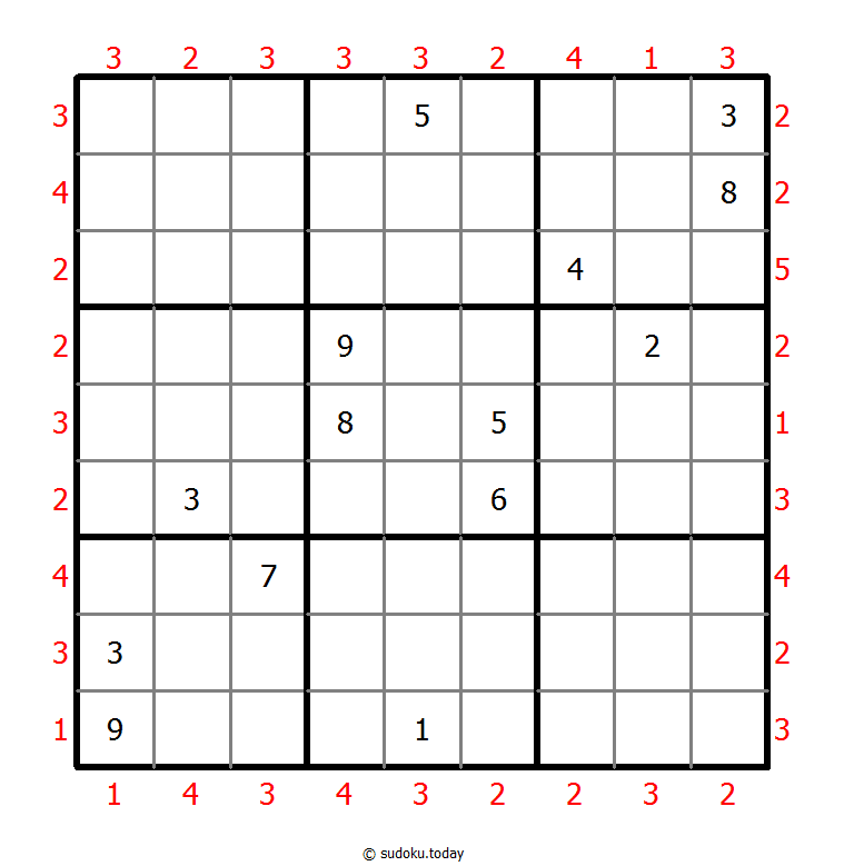 摩天大楼数独 #47486
