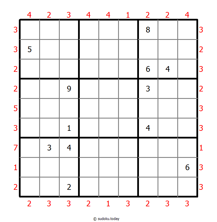 摩天大楼数独 #47514