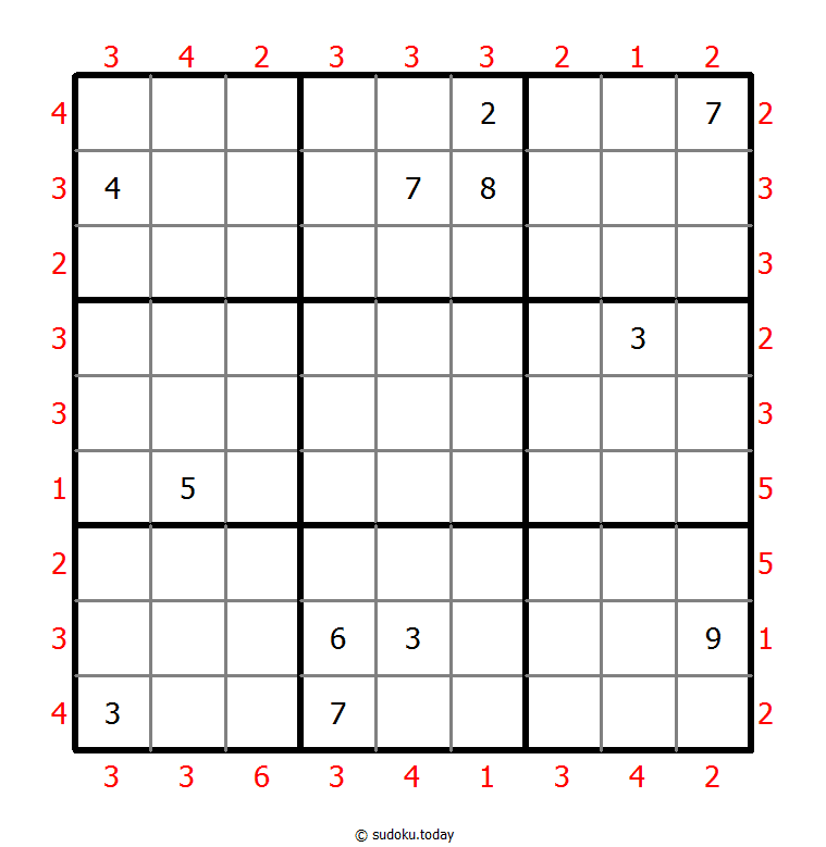 摩天大楼数独 #47570