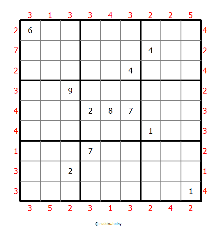 摩天大楼数独 #47591