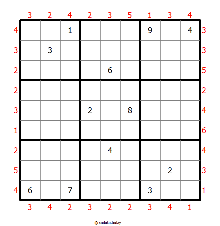 摩天大楼数独 #47673