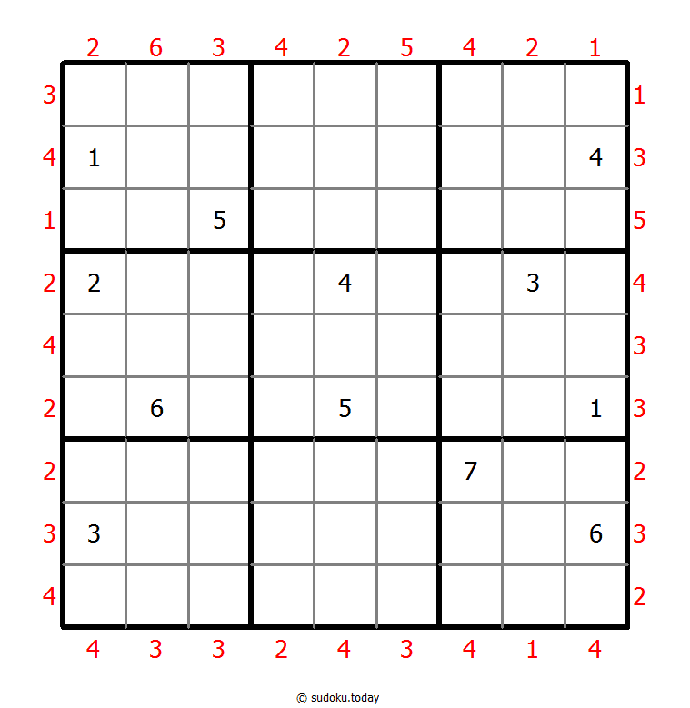 摩天大楼数独 #47697
