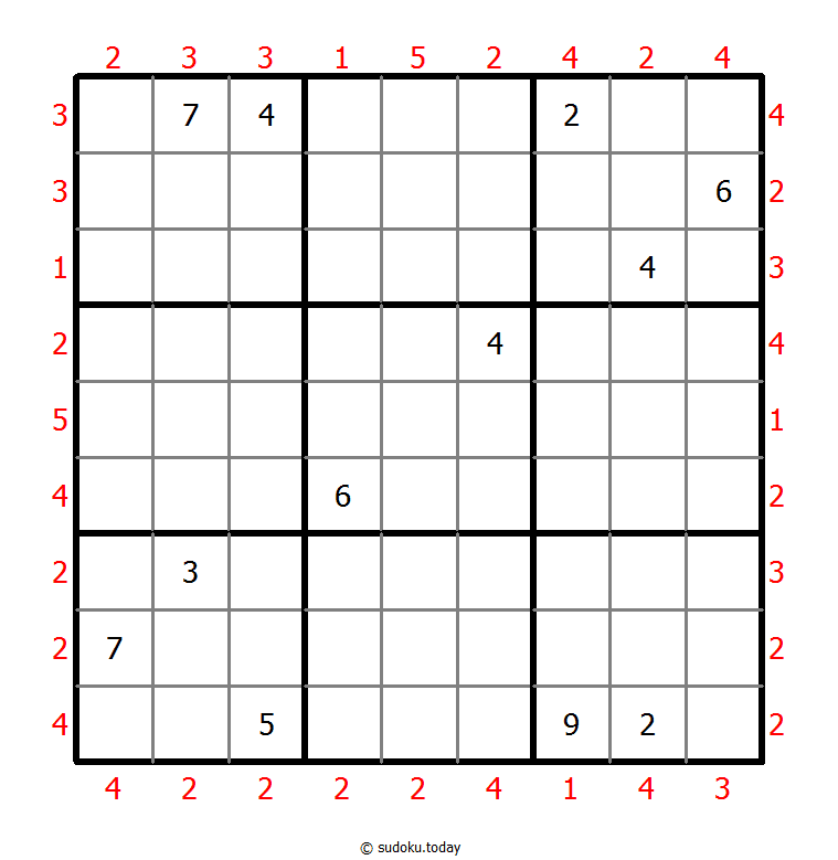 摩天大楼数独 #47704