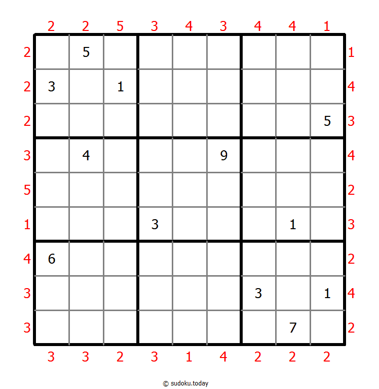 摩天大楼数独 #47747