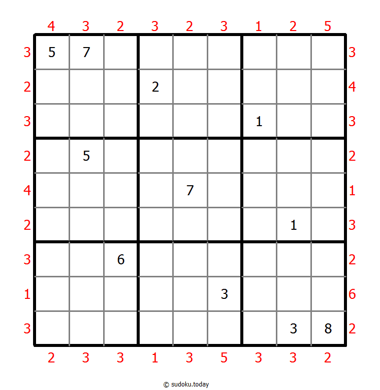 摩天大楼数独 #47749