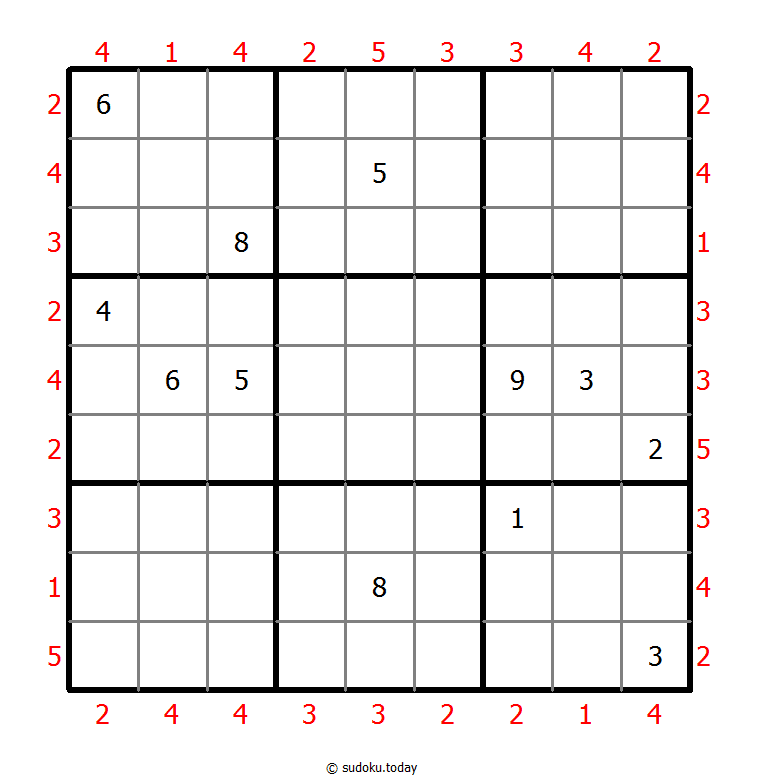 摩天大楼数独 #47774