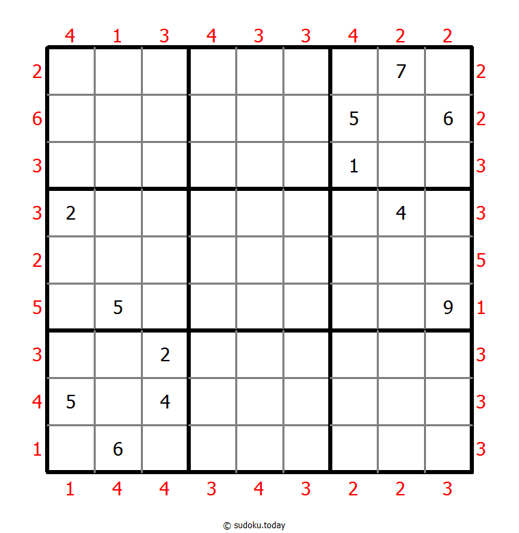 摩天大楼数独 #47780
