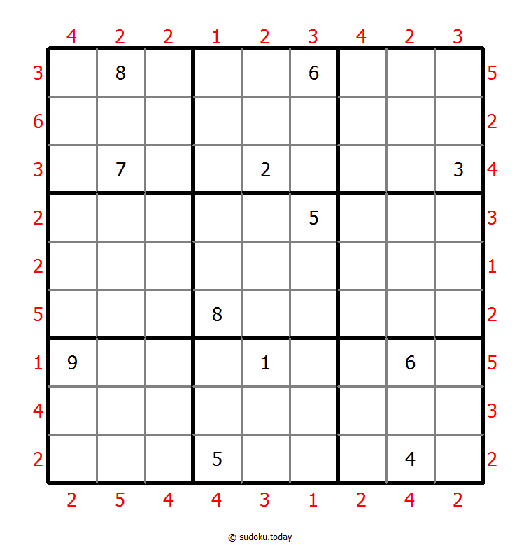 摩天大楼数独 #47792