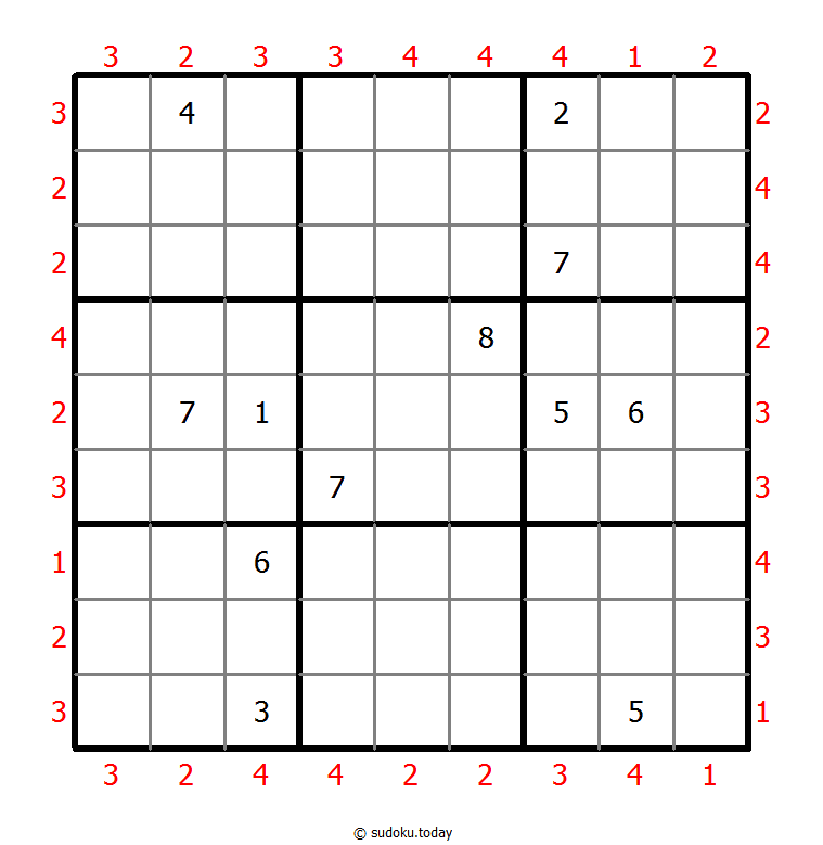 摩天大楼数独 #47817