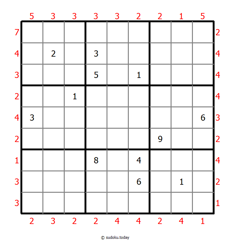 摩天大楼数独 #47845