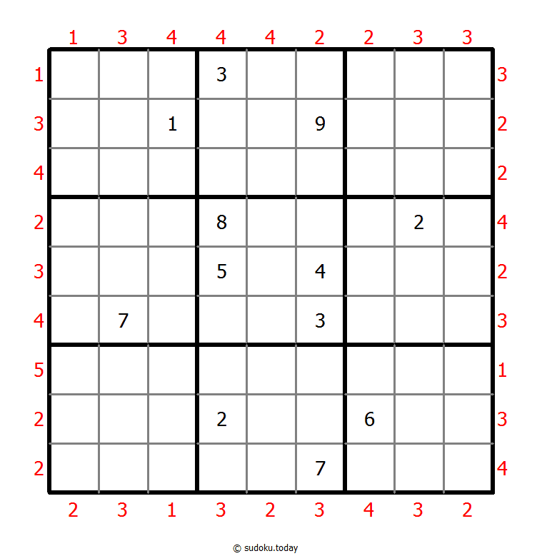 摩天大楼数独 #47849