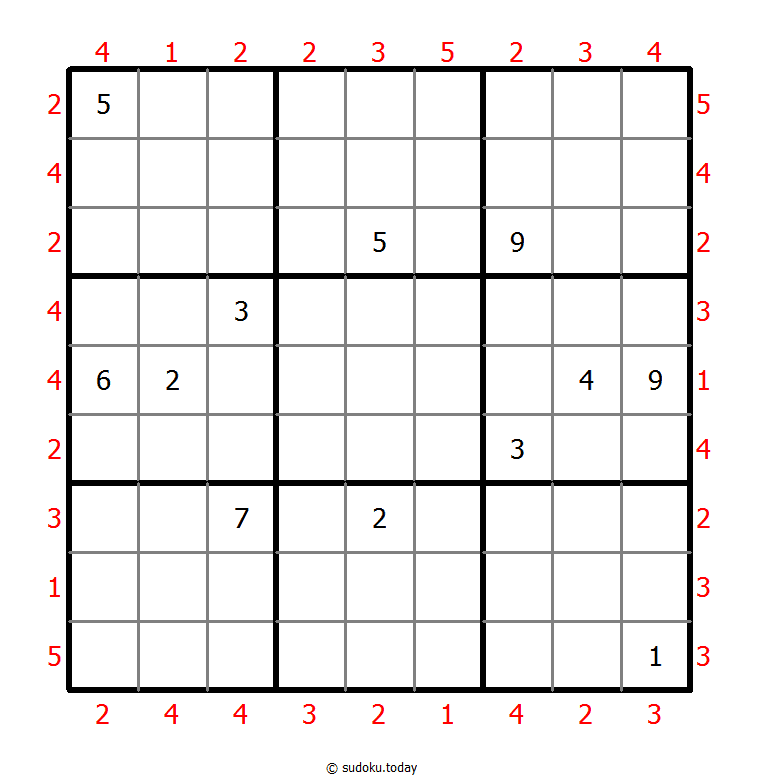 摩天大楼数独 #47869