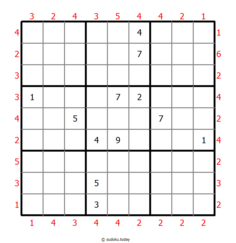摩天大楼数独 #47891