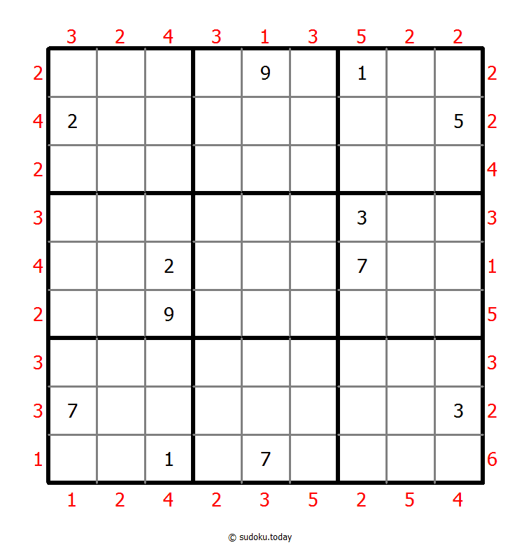 摩天大楼数独 #47913