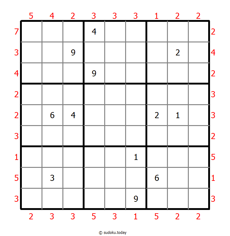 摩天大楼数独 #47993