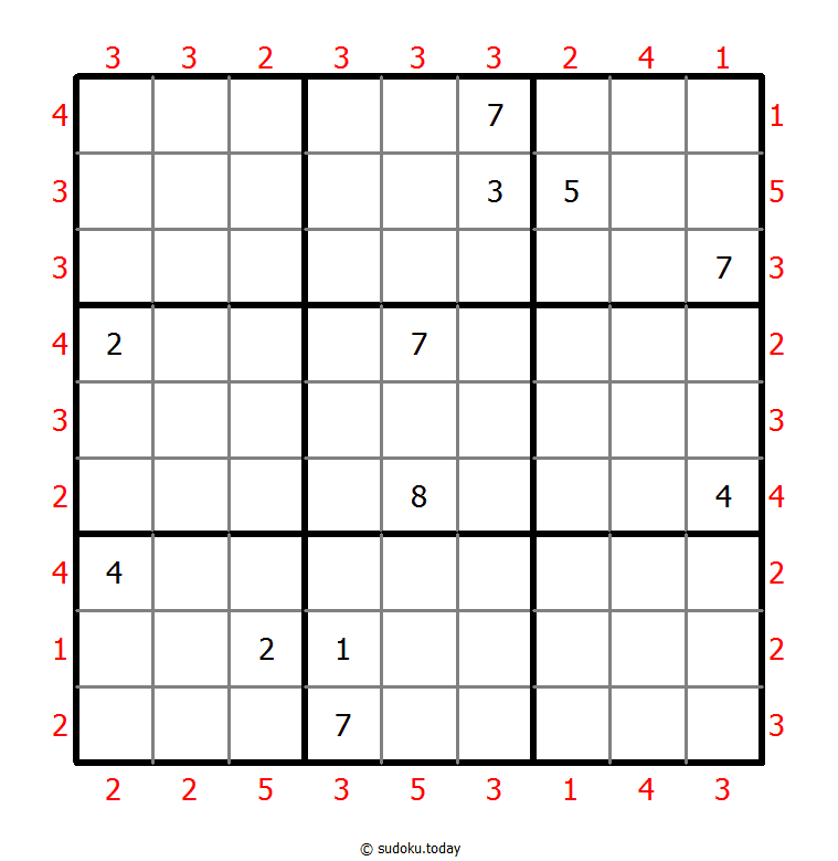 摩天大楼数独 #48004