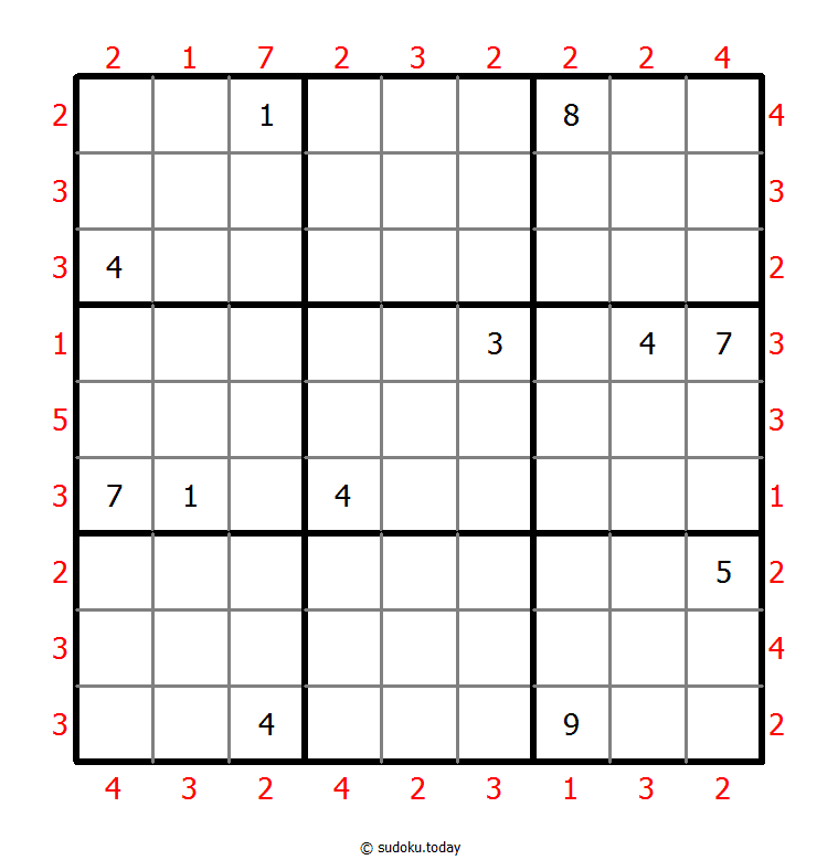 摩天大楼数独 #48017