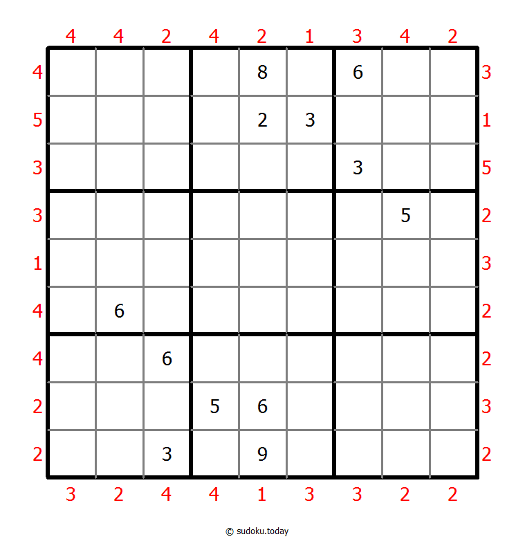 摩天大楼数独 #48075