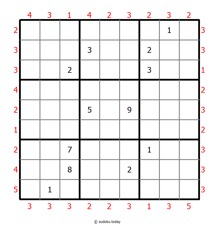 摩天大楼数独 #48080