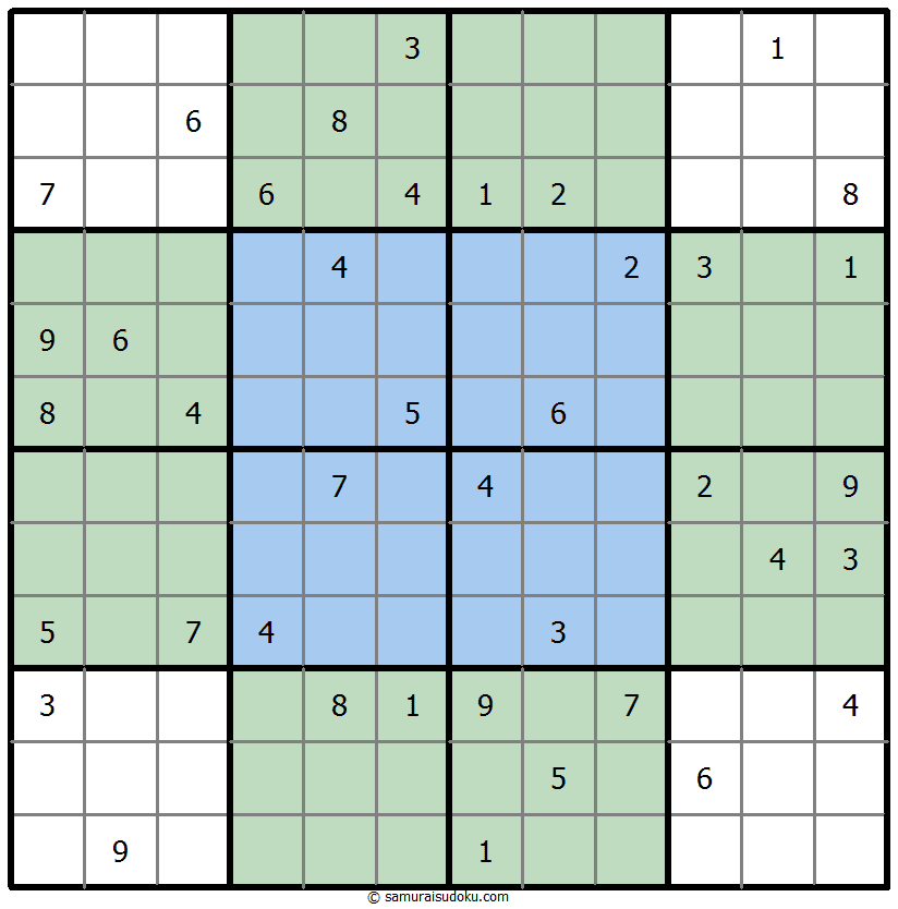 蝴蝶数独 #35874
