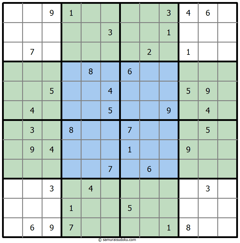 蝴蝶数独 #35958