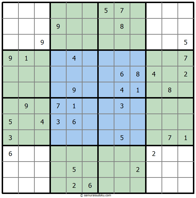 蝴蝶数独 #35971