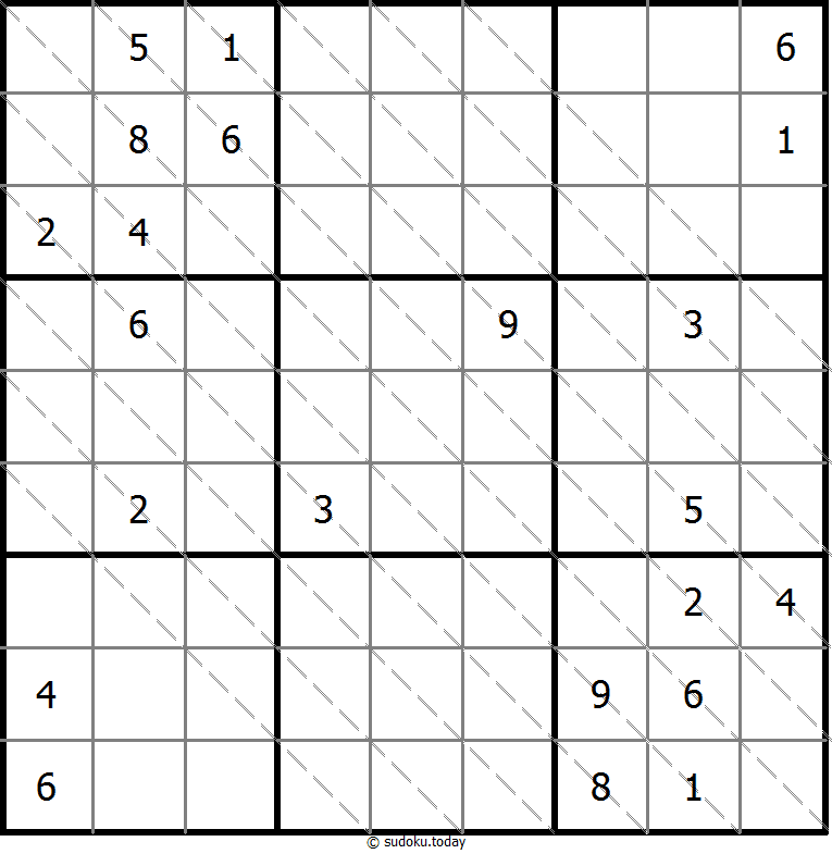 Multi Diagonal Sudoku 2025年11月1日